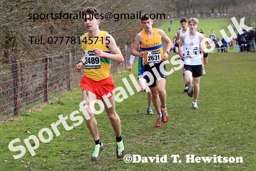 Mens Under-17s 2023 UK CAU Inter Counties Cross Country Champs, Prestwold Hall, Loughborough. Photo: David T. Hewitson/Sports for All Pics